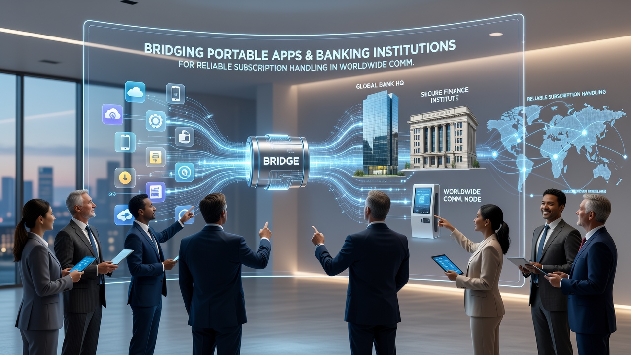 Banking networks and mobile platforms exchanging subscription data securely