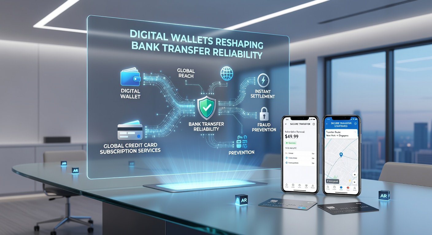 Global map overlay displaying secure digital wallet connections supporting credit card subscription services across multiple continents