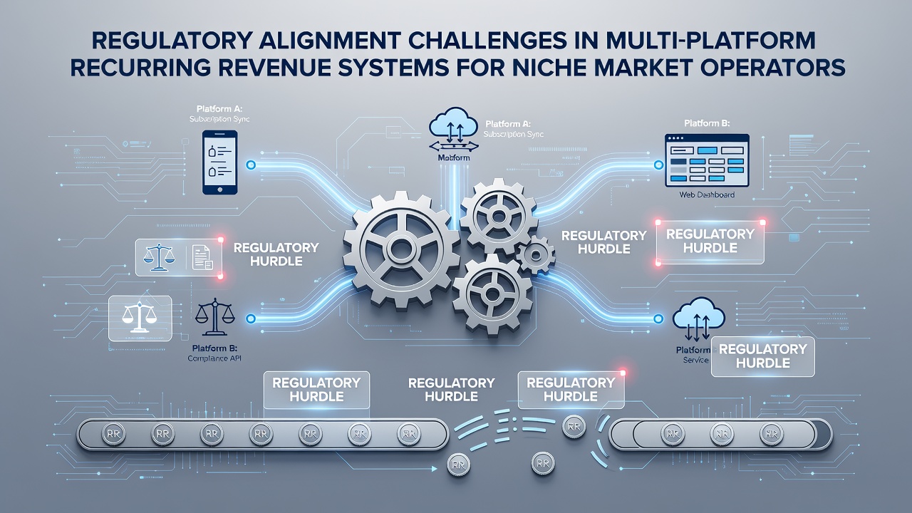 Diagram showing overlapping regulatory frameworks across digital subscription platforms for niche market operators